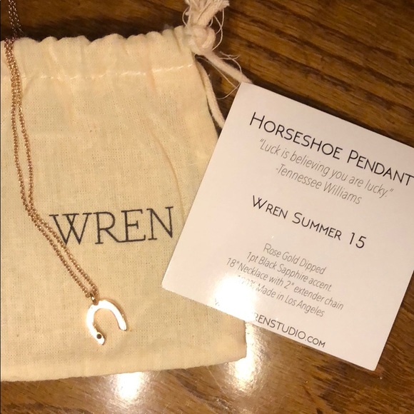 Wren Jewelry - Wren 14k Rose Gold Lucky Horseshoe Necklace